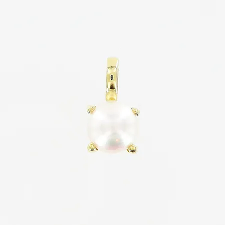 Hänge, pärla, 14x7,5mm, GHA, 18K.  Vikt: 1,4 g