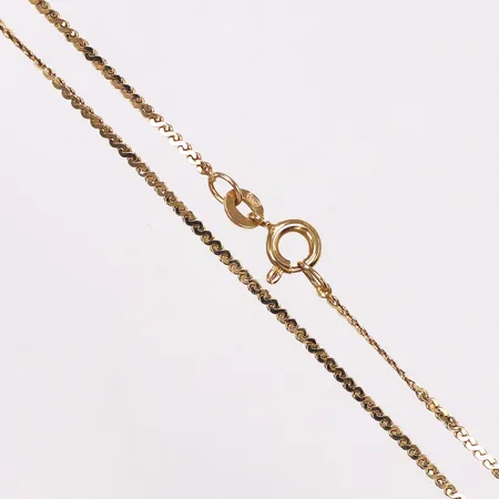 Kedja, längd ca41,5cm, bredd 1,5mm, importstämpel, 18K Vikt: 3,5 g