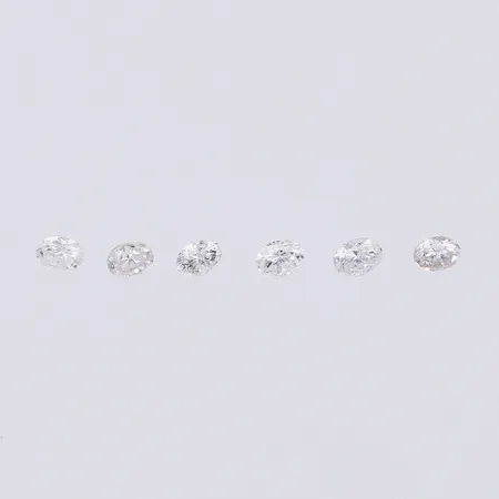 Lösa diamanter 6x ca 0,03ct, 0,18ctv 