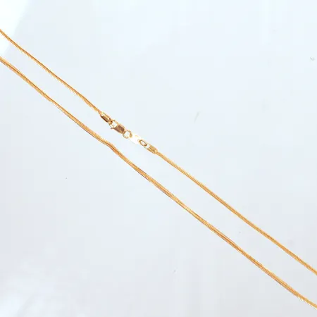 Kedja, längd 46cm, bredd 1,9mm, 21K Vikt: 6 g