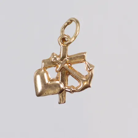 Hänge tro,hopp & kärlek, 10x15mm, 18K Vikt: 0,7 g