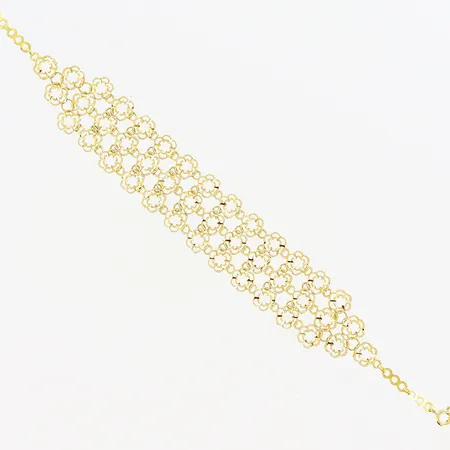 Armband, 18-20cm, bredd 7-22mm, 21K. Vikt: 15,3 g