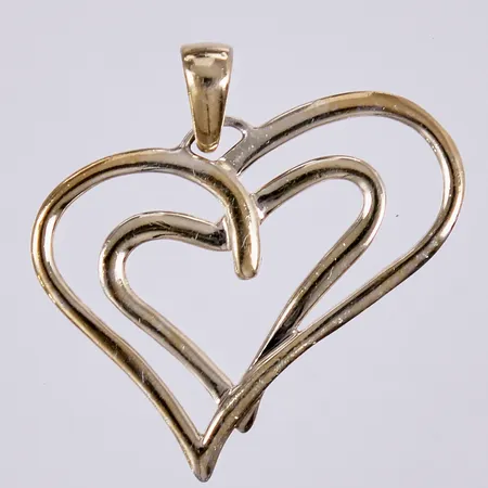 Hänge Hjärta, längd ca 3,6cm, bredd ca 38mm, förgyllt silver 925/1000 Vikt: 4,6 g