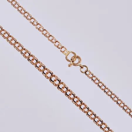 Collier doserad Bismarck, längd ca 44cm, bredd ca 2-4mm, Guldsmedjan Hilden Holger år 1984, 18K  Vikt: 5,1 g