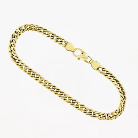 Armband, Pansar, 21,5cm, bredd 5mm, ihålig, defekter, 18K. Vikt: 9,5 g