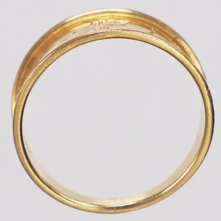Ring, blomdekor, stl 17¼, bredd 3-11mm, 18K Vikt: 2,3 g