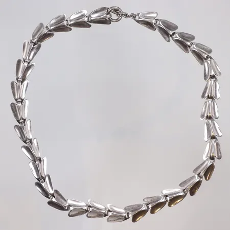 Collier Hermann Siersbøl 42cm bredd 11mm, omkring 1900-talets mitt, märkt Sterling Denmark, silver 925/1000 Vikt: 34,3 g