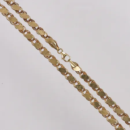 Kedja, längd 61cm, bredd 5mm, 14K  Vikt: 10,1 g