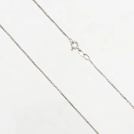 Kedja, Venezia, 40,5cm, bredd 1mm, vitguld, 18K.  Vikt: 3,2 g