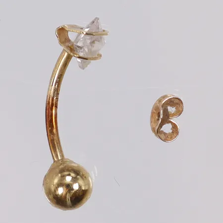 Diverse guld, defekt med sten 18K Vikt: 0,6 g