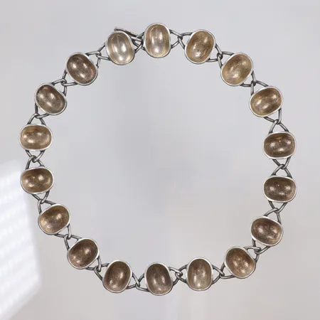 Collier Sigurd Persson för Ateljé Stigbert 40cm bredd 17mm, Heribert Engelbert Stockholm, 1954 925/1000 Vikt: 62,8 g