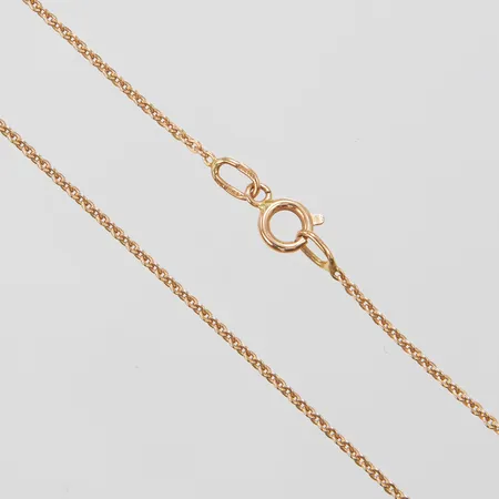 Kedja Ankar, längd ca 51,5cm, bredd 1mm, 14K Vikt: 3,4 g