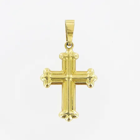 Kors, 30x12mm, ihålig, 18K. Vikt: 1,6 g