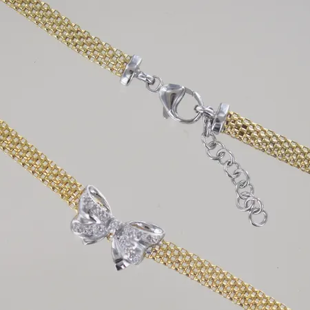 Collier med stenar, justerbar längd 43-47 cm, silver 925/1000 Vikt: 10,9 g