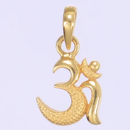 Hänge, Aum, 22x11mm, 22K Vikt: 2 g