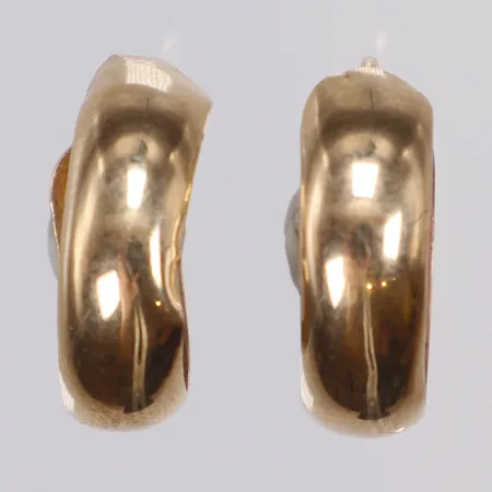 Ett par Örhängen, creoler, defekta 18K Vikt: 0,9 g