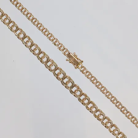 Collier doserad Bismarck 45,5cm bredd 4-6mm, GHA 18K Vikt: 16,6 g