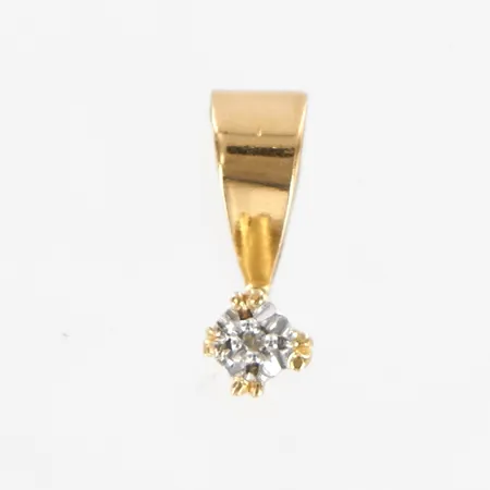 Hänge, diamant ca 0,005ct, 9x3mm, 18K.   Vikt: 0,2 g