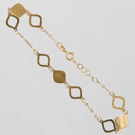 Armband, längd ca 18-19,5cm, bredd 1-8mm, Italy, 18K Vikt: 1,8 g