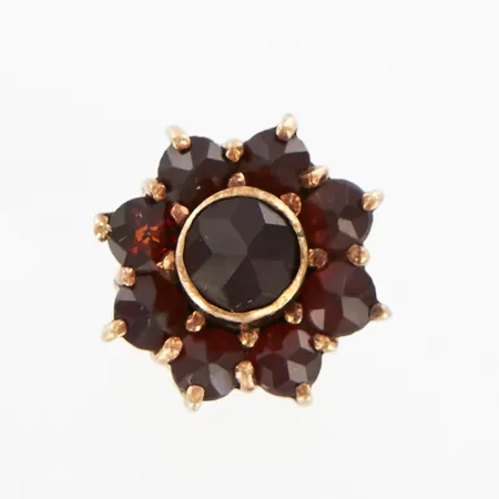 Örhänge udda med granater, Ø10mm, silver  Vikt: 1,1 g