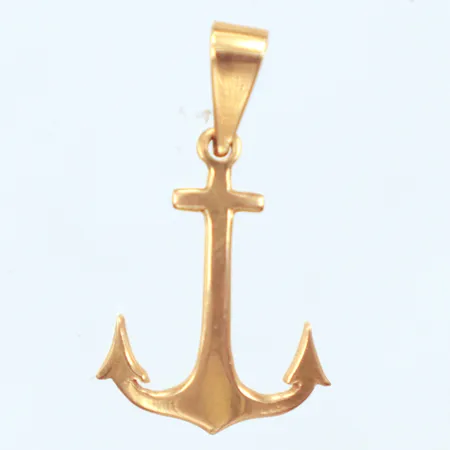 Hänge ankare, längd 2,6cm, bredd 15,8mm, Pettersson Ab Olof, år 1975, 18K  Vikt: 1,4 g