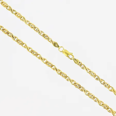Kedja, 50,5cm, bredd 4mm, ihålig, 18K.  Vikt: 11,5 g