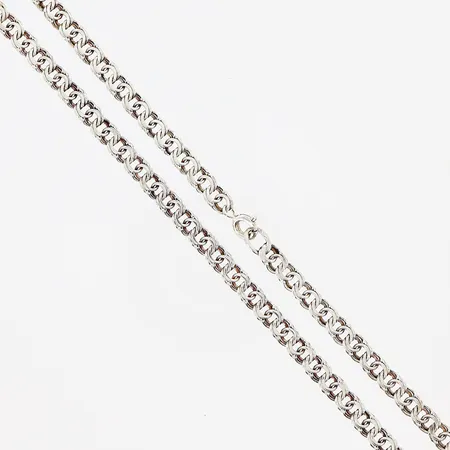 Collier Bismarck, 43,5cm, bredd 4,5mm, silver 925/1000. Vikt: 13,2 g