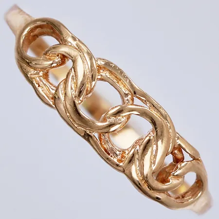 Ring Bismarck, stl ca 16, bredd ca 1-4mm, 18K  Vikt: 0,9 g