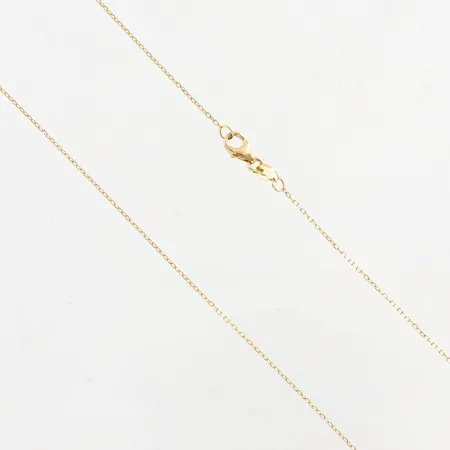 Kedja, Ankar, 45,5cm, bredd 1mm, 18K.    Vikt: 1,1 g