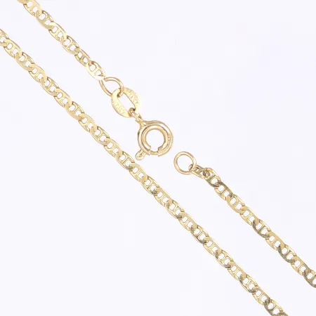 Halskedja, 42,5cm, bredd 2mm, 14K Vikt: 2,9 g