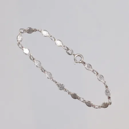 Armband med nyckelpigor 16cm bredd 4mm silver 925/1000 Vikt: 3,2 g
