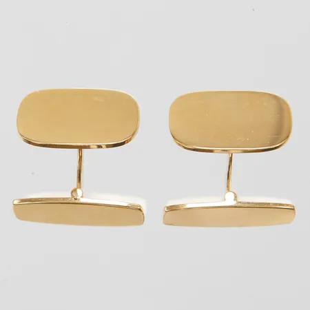 Ett par manschettknappar, ca 18 x 13,5mm, Alton, mindre repor, 18K Vikt: 11,7 g