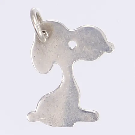 Hänge, snobben, 17x11mm, ostämplat silver Vikt: 0,5 g