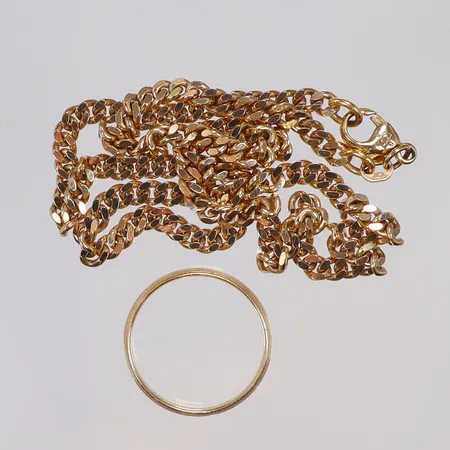 Diverse guld, delvis gravyr 18K Vikt: 22,9 g