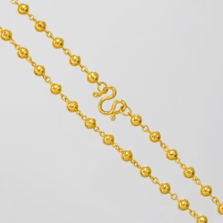 Collier, kullänk, längd ca 51,5cm, bredd 2-4,5mm, thaiguld 1 baht, 23K Vikt: 15,2 g