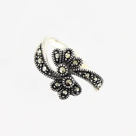 Ring markasiter, stl 18, bredd 2,5-12mm, GHA, silver 925/1000 Vikt: 3,8 g
