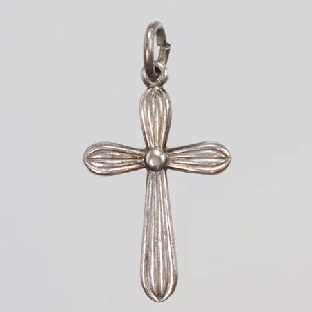 Hänge kors, mönstrat 14x26mm, silver 835/1000 Vikt: 1 g