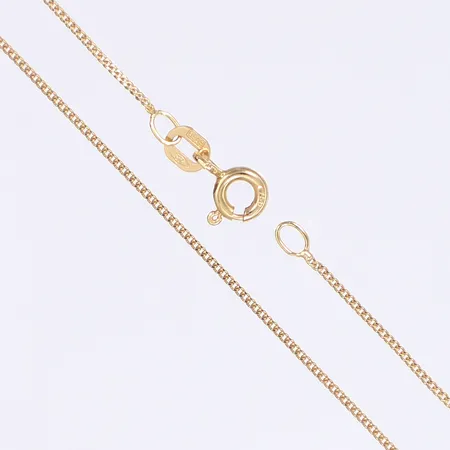 Halskedja pansar, 42cm, bredd 1mm, 18K Vikt: 1,3 g