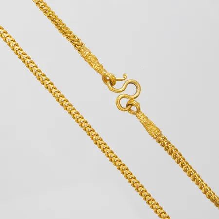 Kedja rävsvans, längd ca 52cm, bredd 3mm, thaiguld 3 baht, 23K Vikt: 45,6 g