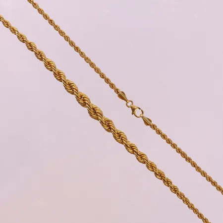 Collier doserad Cordell, ca 45,5cm, bredd 2,5-6mm. 21K Vikt: 7,7 g