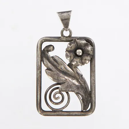 Hänge, 40x23mm, skev ögla, silver 925/1000.  Vikt: 3,5 g