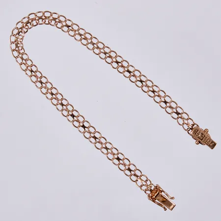 Armband X-länk, längd ca 18,5cm, bredd ca 5mm, SSA, 18K  Vikt: 5,1 g