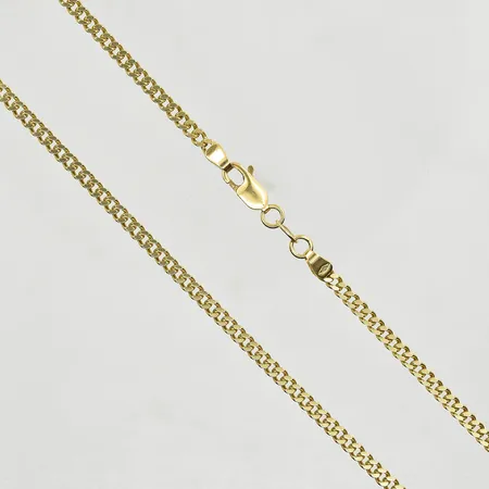 Kedja Pansar, längd 54 cm, bredd 3 mm, 14K. Vikt: 12,8 g