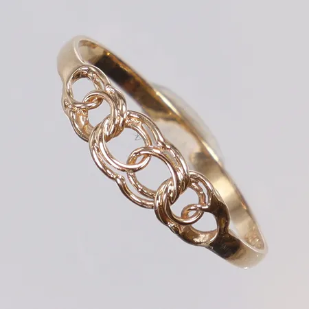 Ring Bismarck stl 18½ 1,5-5mm, något skev skena, 18K Vikt: 1,1 g