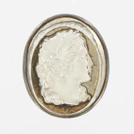 Brosch, 39x32mm, silver, bruttovikt 20 gram  Vikt: 20 g