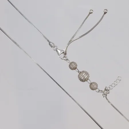 Kedja med integrerat hänge, 43/46mm bredd 1mm silver GHA 925/1000 Vikt: 7,3 g