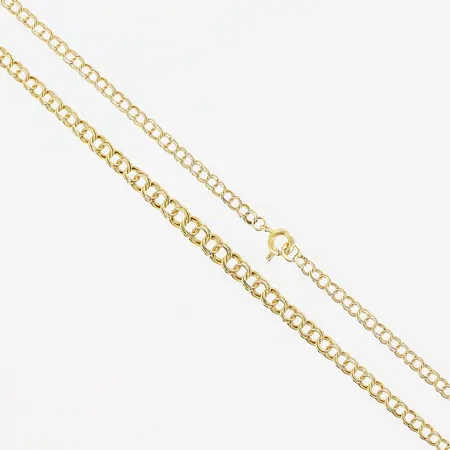 Collier, doserad Bismarck, 46cm, bredd 3-4,5mm, 18K. Vikt: 7,3 g