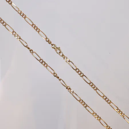 Kedja Figaro 60cm bredd 4mm 18K  Vikt: 19,4 g