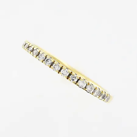 Ring stl 16. bredd 1,5mm, diamanter 16 x ca 0,01ct, gravyr, 18K Vikt: 1,4 g