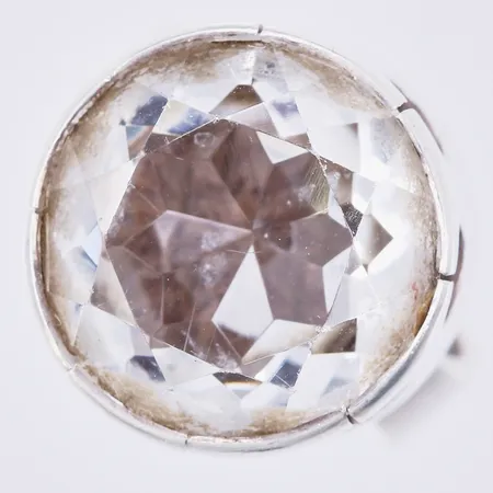 Ring med vit sten, ALTON, 1942, stl ca 15¾, bredd: ca 3-6mm, silver 830/1000 Vikt: 9,7 g